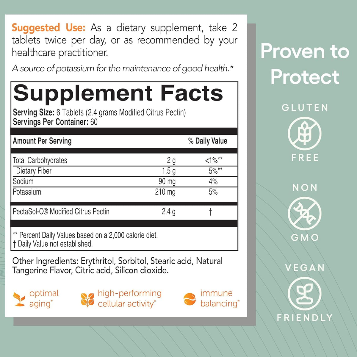 PectaSol Modified Citrus Pectin – 90 Capsules – Immune, Heart & Cellular Support - görsel 5
