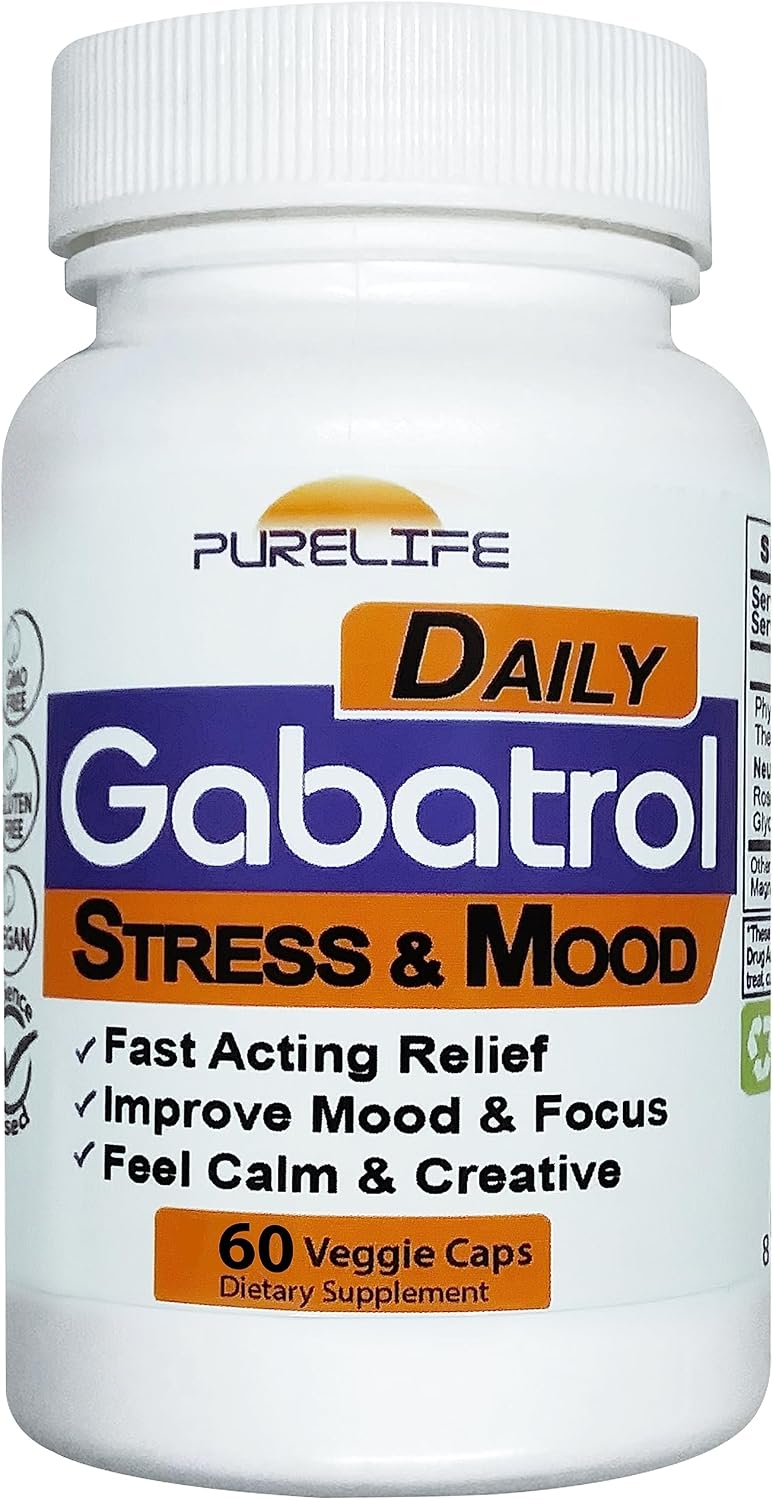 Gabatrol Daily – Plant Based GABA Supplement with Phyto-GABA, 60 Veggie Capsules - görsel 1