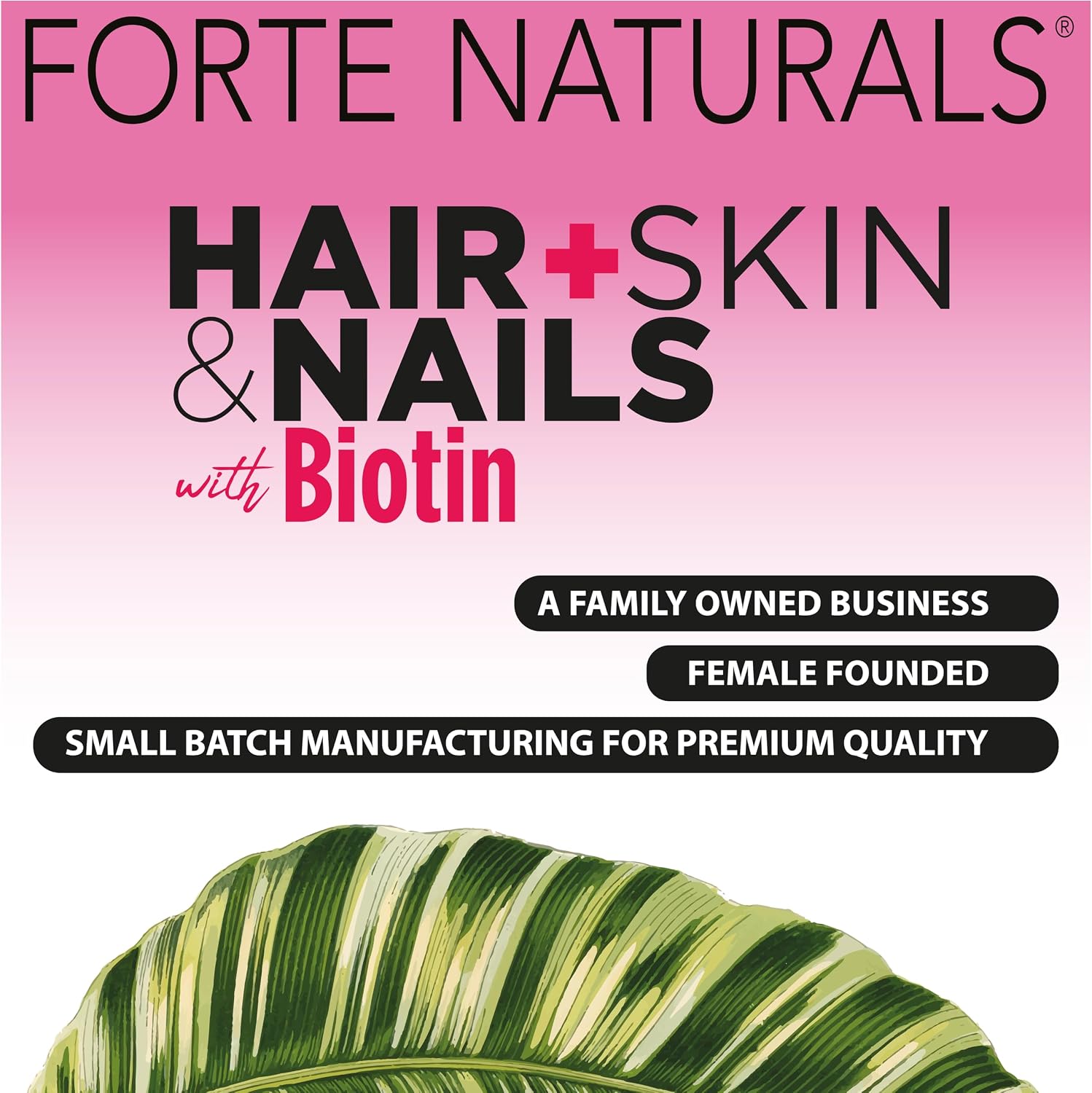 FORTE NATURALS Hair, Skin & Nails Biotin Gummies - 5,000mcg, Sugar-Free, Vegan, 60 Count - görsel 8