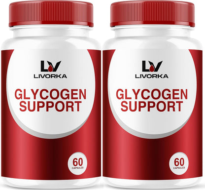 Glycogen Support, Control & Fix Advanced Formula – 2-Pack of 30 Capsules (60 Days' Supply) – with Powerful Ingredients