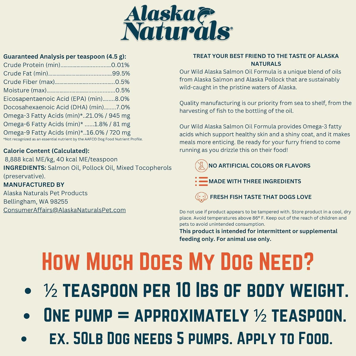 Alaska Naturals Wild Alaskan Salmon Oil Supplement for Dogs Skin and Coat with EPA DHA Omega-3 Fatty Acids Liquid, 8 oz - görsel 5