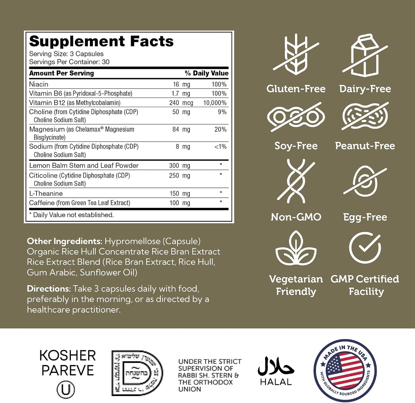 Zahler TeenFocus, Advanced Formula for Better Focus & Concentration, Certified Kosher, 90 Capsules - görsel 5