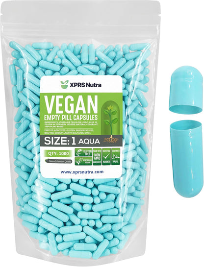XPRS Nutra Size 1 Empty Vegan Capsules - 500 Count