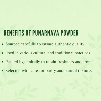 Ayurvedashree Punarnava Powder (Boerhavia diffusa) - 200g