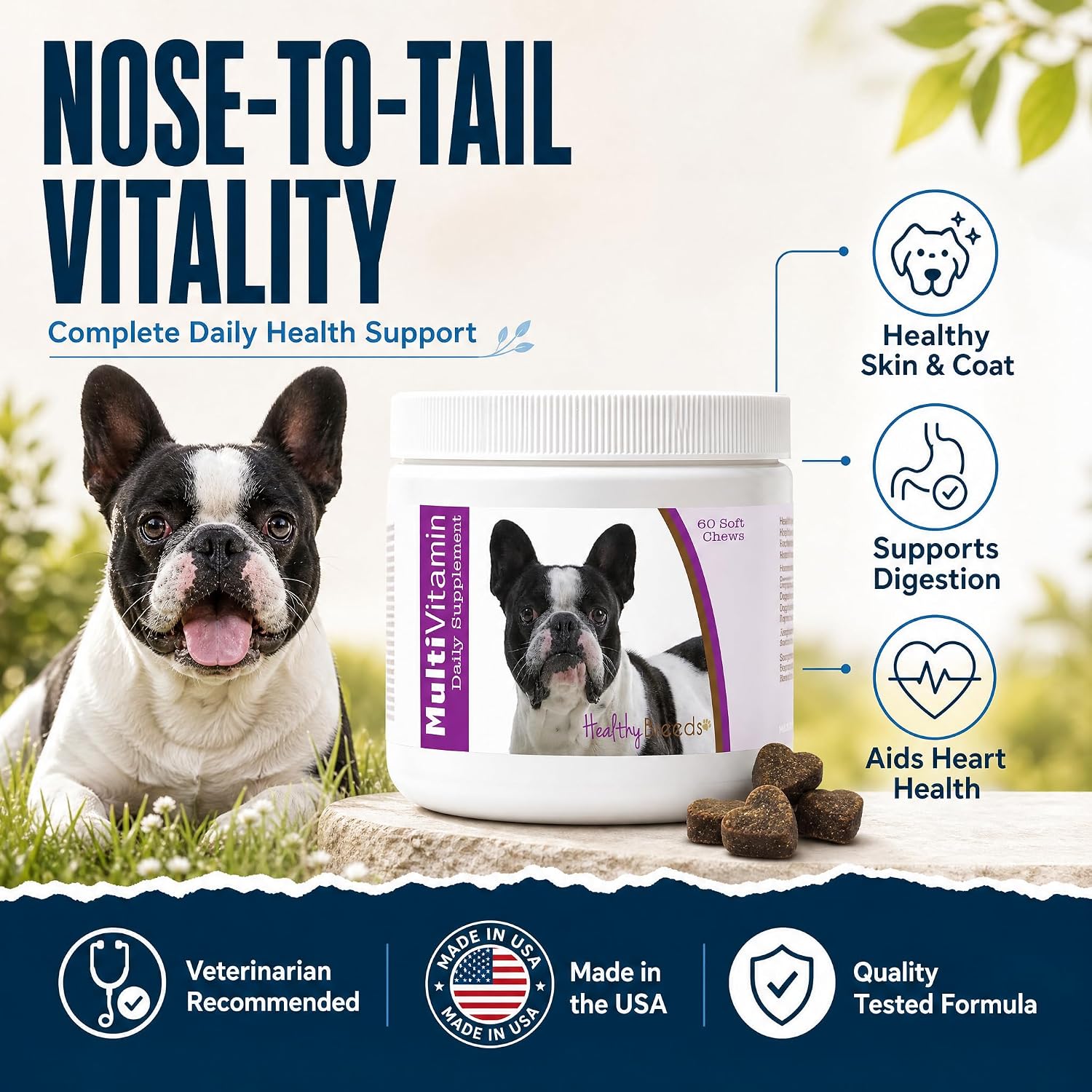 Healthy Breeds French Bulldog Multivitamin Soft Chews 60 Chews - görsel 2