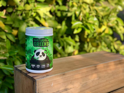 Panda Natural Greens Superfood - Pineapple (390 g) | Organic Greens, Reds, Golds, Probiotics, Ashwagandha, Lion's Mane