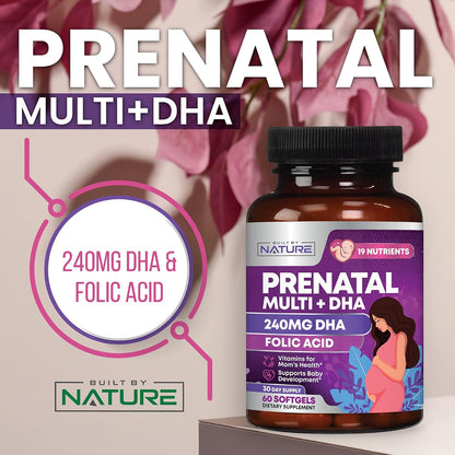 Built by Nature Prenatal Vitamins for Women, 60 Softgels