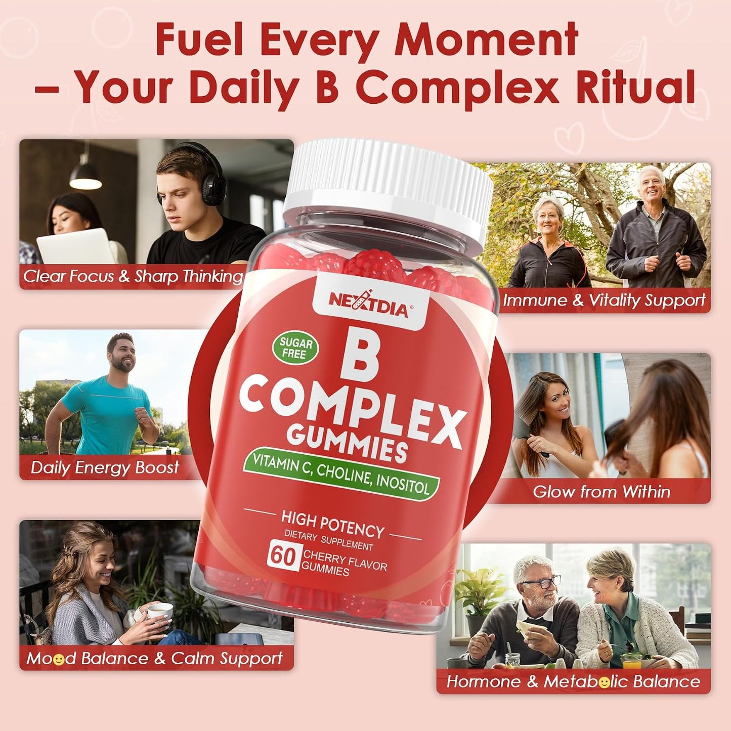 Methylated Vitamin B Complex Gummies (2-Pack) – Nextdia - görsel 6