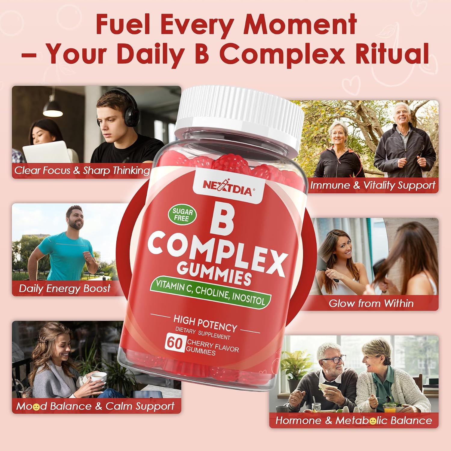 Methylated Vitamin B Complex Gummies (2-Pack) – Nextdia - görsel 6