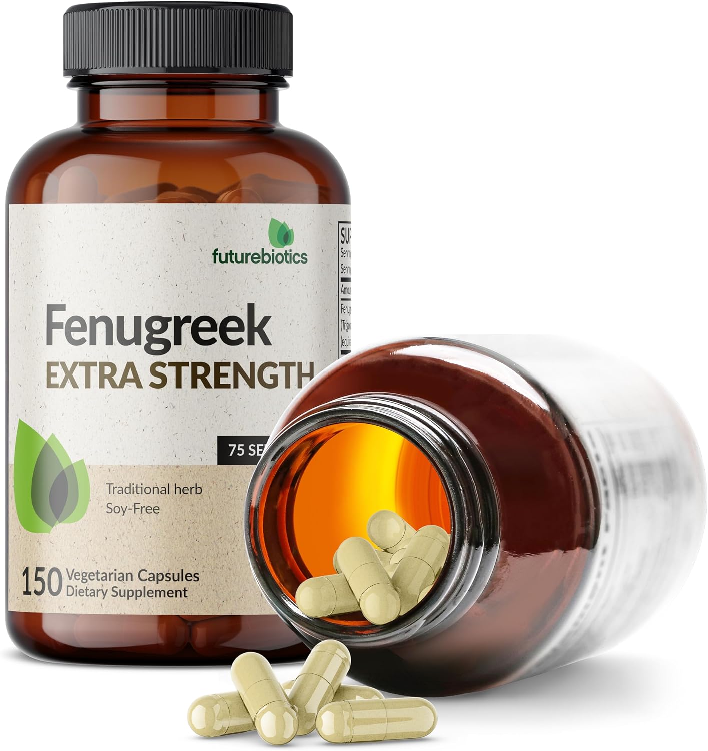 Futurebiotics Fenugreek Extra Strength - Supports General Health and Wellbeing - Non-GMO, 150 Vegetarian Capsules - görsel 4