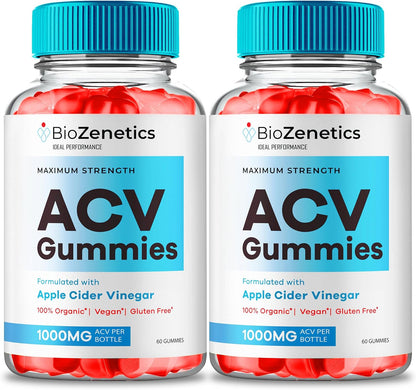 BioZenetics Keto + ACV Gummies - Maximum Strength (Pack of 2)