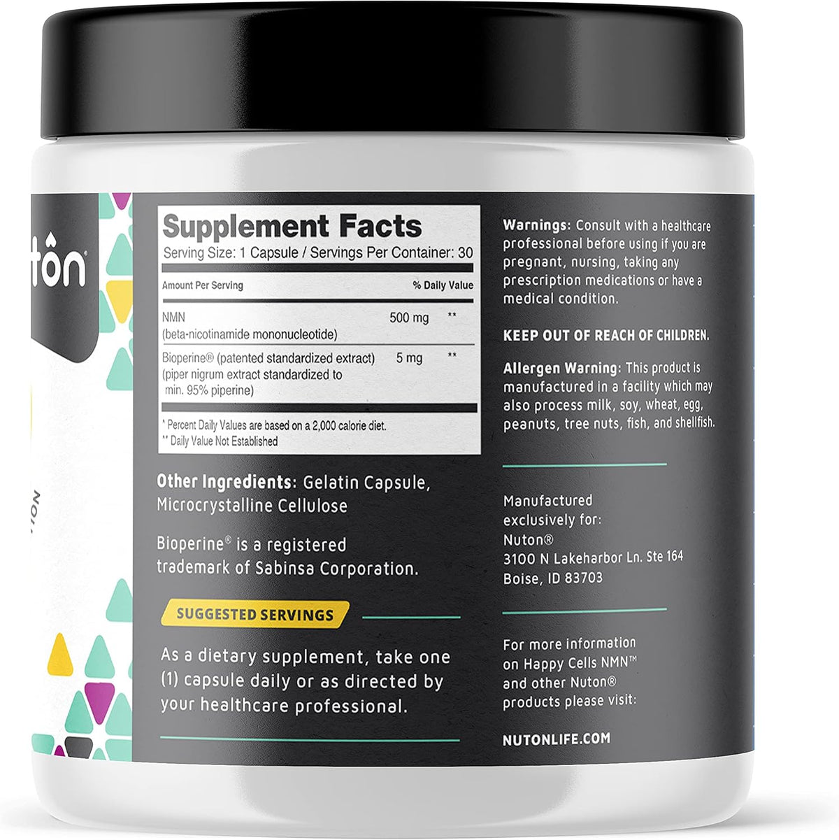 Nuton Happy Cells - NMN Supplement with Bioperine for Healthy Ageing and Cellular Repair - görsel 2