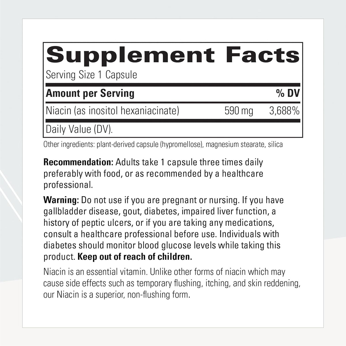 Integrative Therapeutics Flush-Free Niacin - 60 Capsules - görsel 2