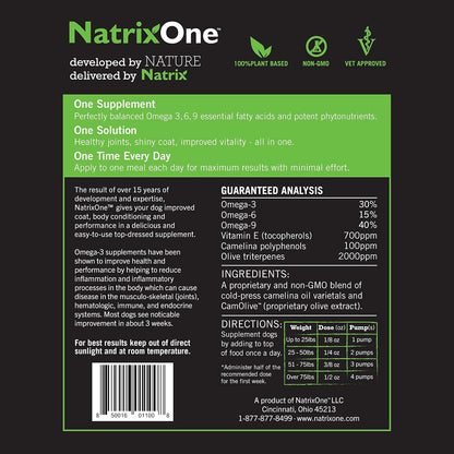 NatrixOne 100% Pure Camelina Oil for Dogs, 946 ml