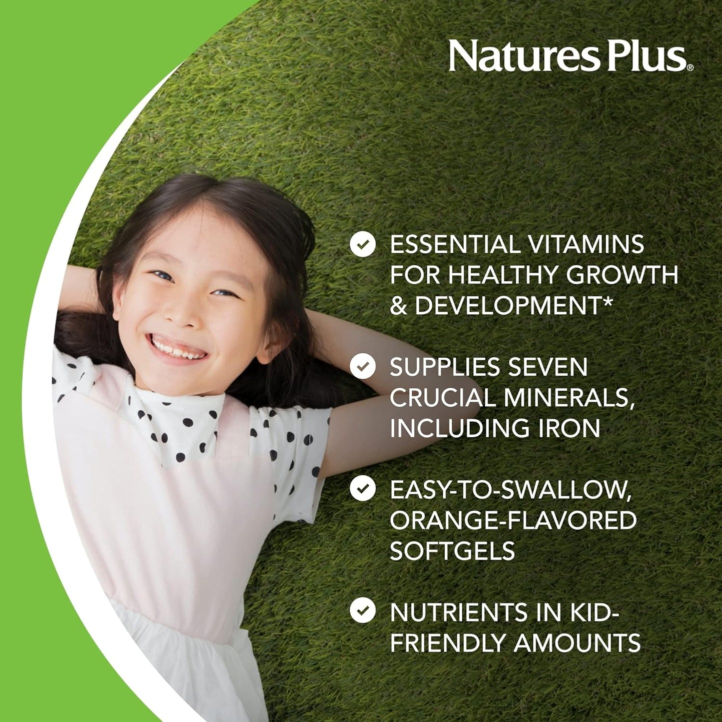 NaturesPlus Children’s Vita-Gels Multivitamin, Natural Orange Flavour - 90 Softgels - Gluten Free - görsel 4