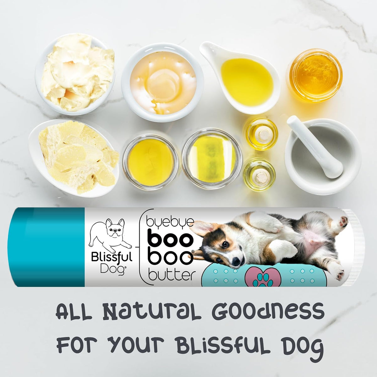 The Blissful Dog Corgi Booboo Butter .15 oz – Olive Oil – Packed with antioxidants and healthy fats, olive oil – Image 2