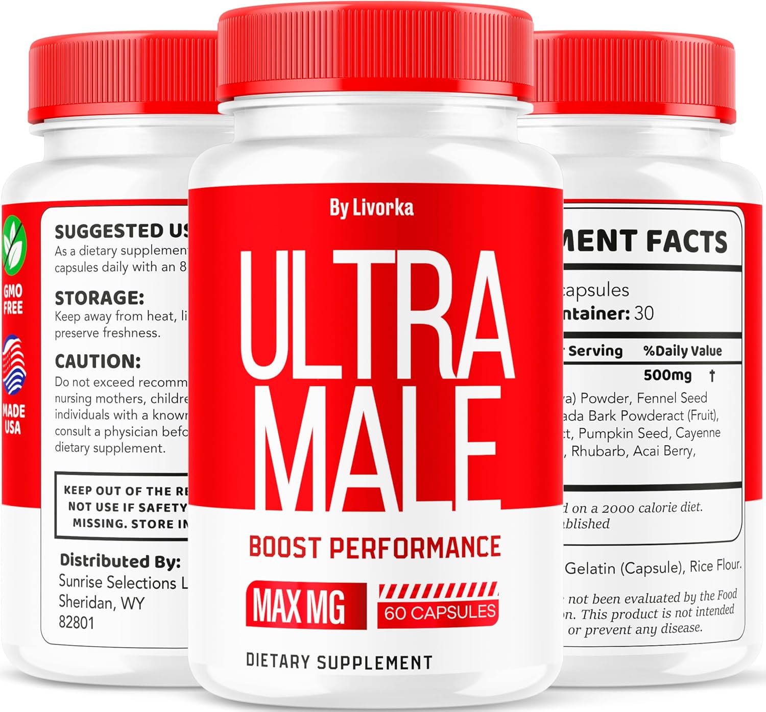 UltraMalePills, UltraMaleCapsules Advanced Formula, 60 Capsules for 1 Month - görsel 8