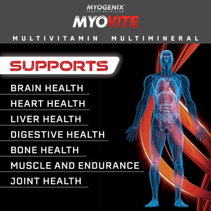 Myogenix Myovite Multivitamin for Athletes – Joint, Heart & Digestive Support – 44 Sachets