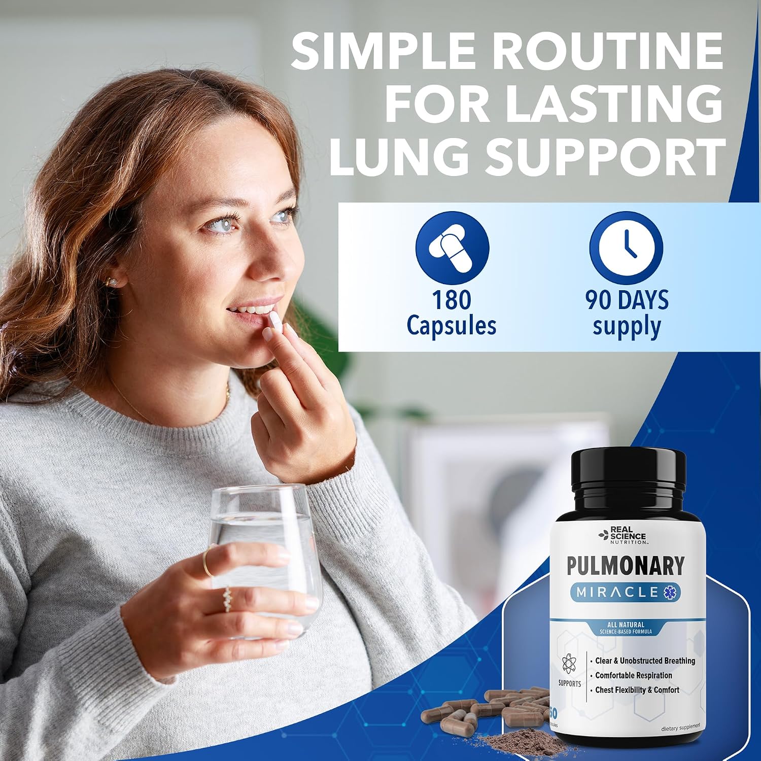 Pulmonary Miracle Lung Support Capsules - Lung Support Supplement with Vinitrox & GABA for Respiratory Wellness, 60 Caps (3-Pack) - görsel 6