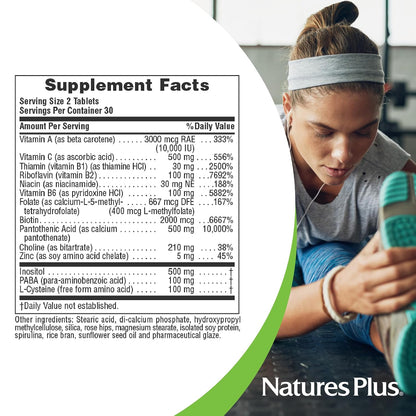 NaturesPlus Ultra Hair - 60 Sustained Release Tablets - Hair Health Supplement for Men and Women