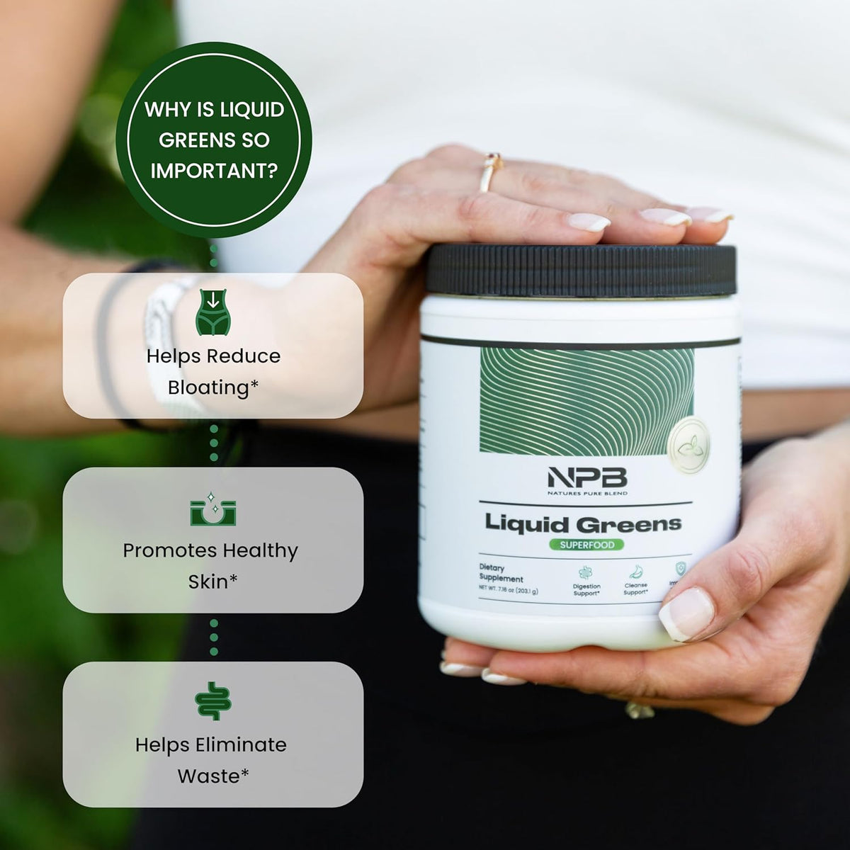 Nature's Pure Blend Super Greens Powder – Organic Greens Superfood Powder, Matcha Flavour, 30 Servings - görsel 3