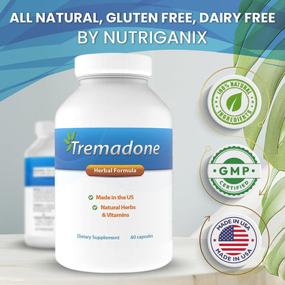 Tremadone Essential Tremor Support Supplement - All-Natural, Gluten-Free, Dairy-Free (1 Bottle)
