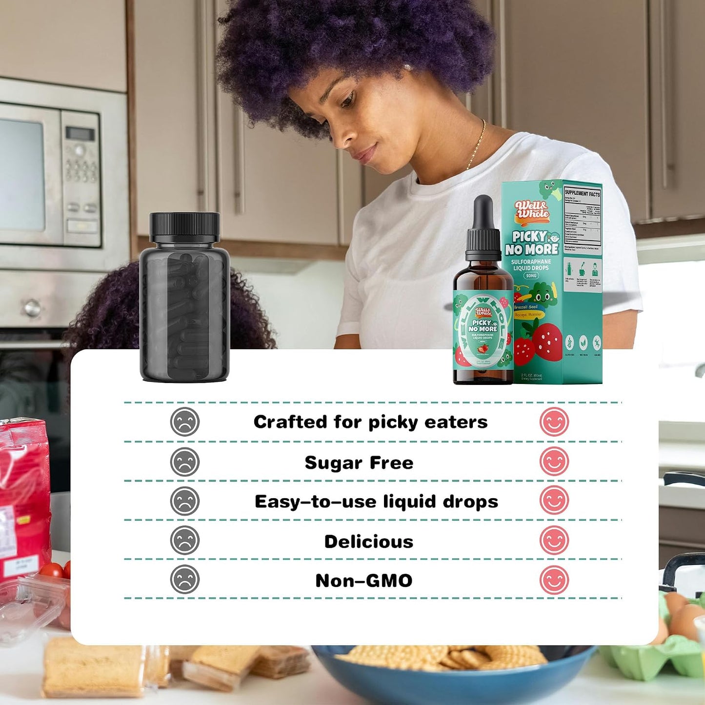 Pick No More Kids Liquid Greens Supplement with Sulforaphane – Hidden Nutrition for Picky Eaters, Vegan, Sugar-Free, 60ml - görsel 7