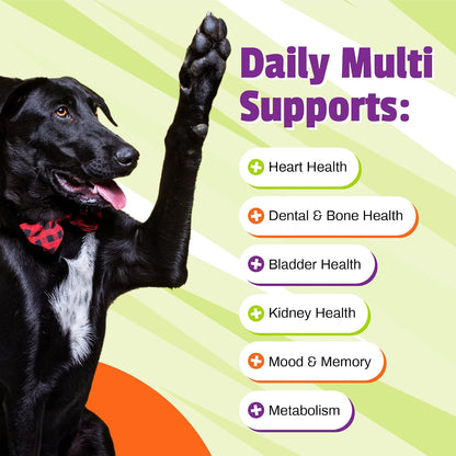 Pet Naturals Daily Multivitamin for Dogs, Veggie Flavour, 30 Chews