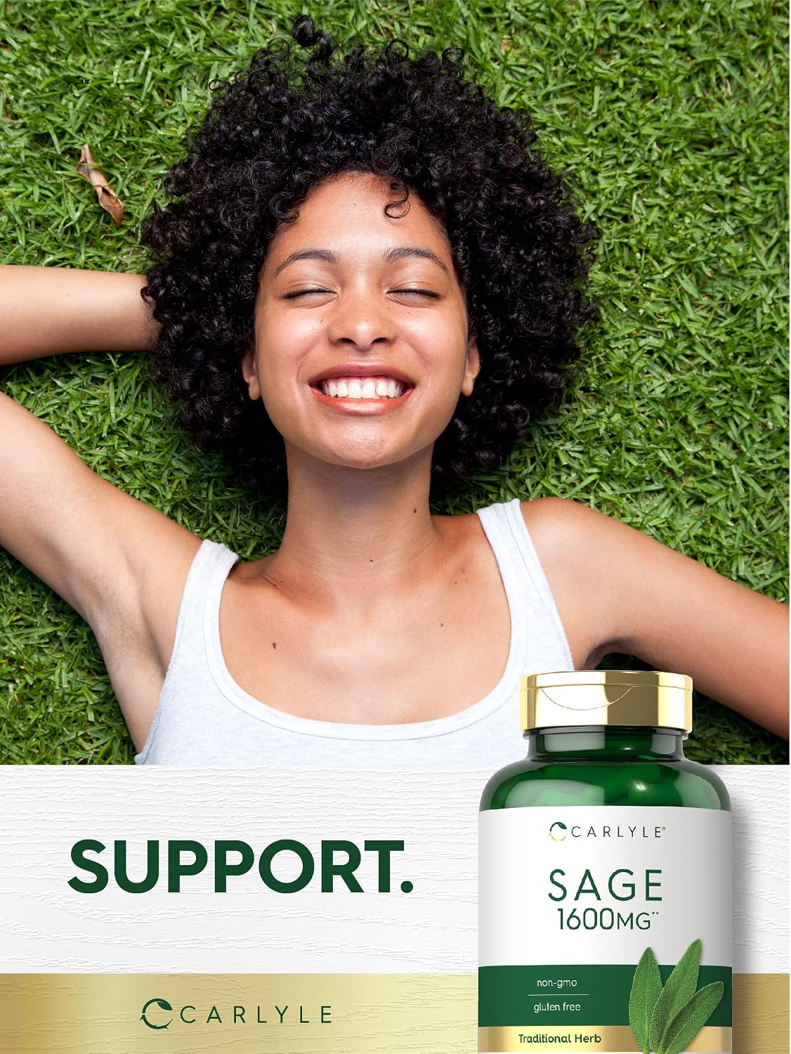 Carlyle Sage Supplement - High Strength Leaf Extract, 180 Capsules - görsel 6