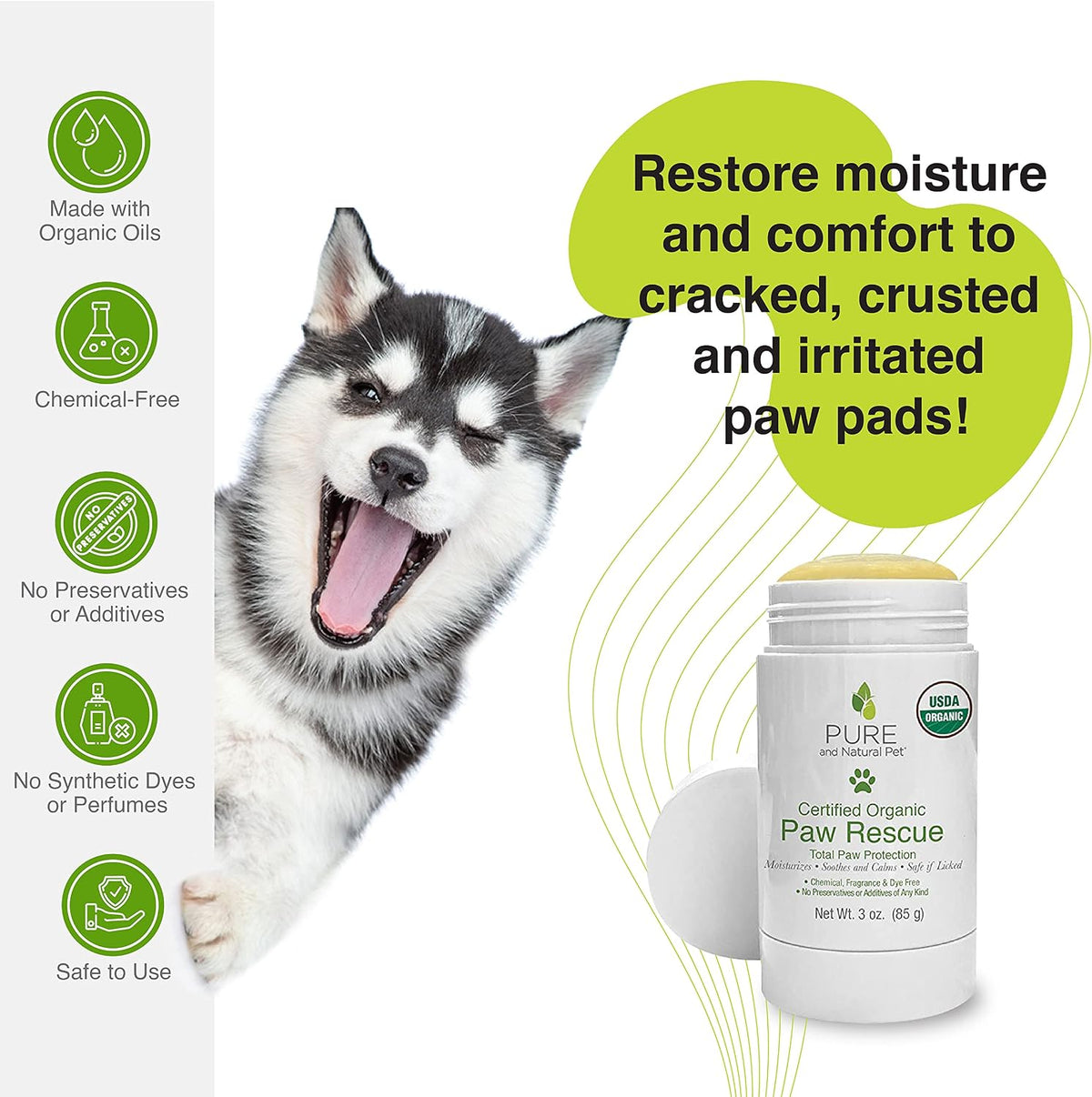 USDA Certified Organic Paw Rescue Balm for Dogs - görsel 4