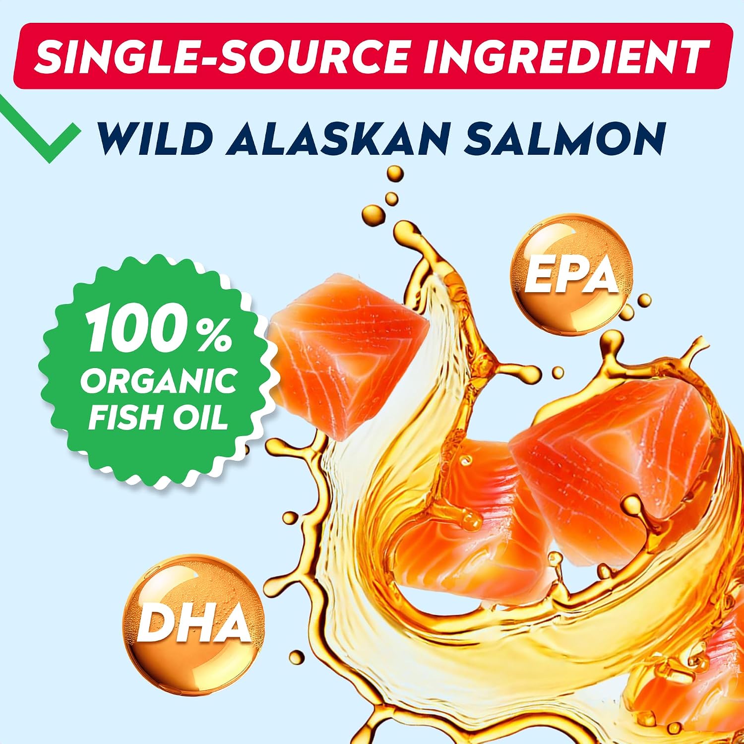 StrellaLab Salmon Oil for Dogs - Omega-3 Wild Alaskan Salmon Oil, EPA & DHA Fatty Acids - 1.89 L (2-Pack) - görsel 4