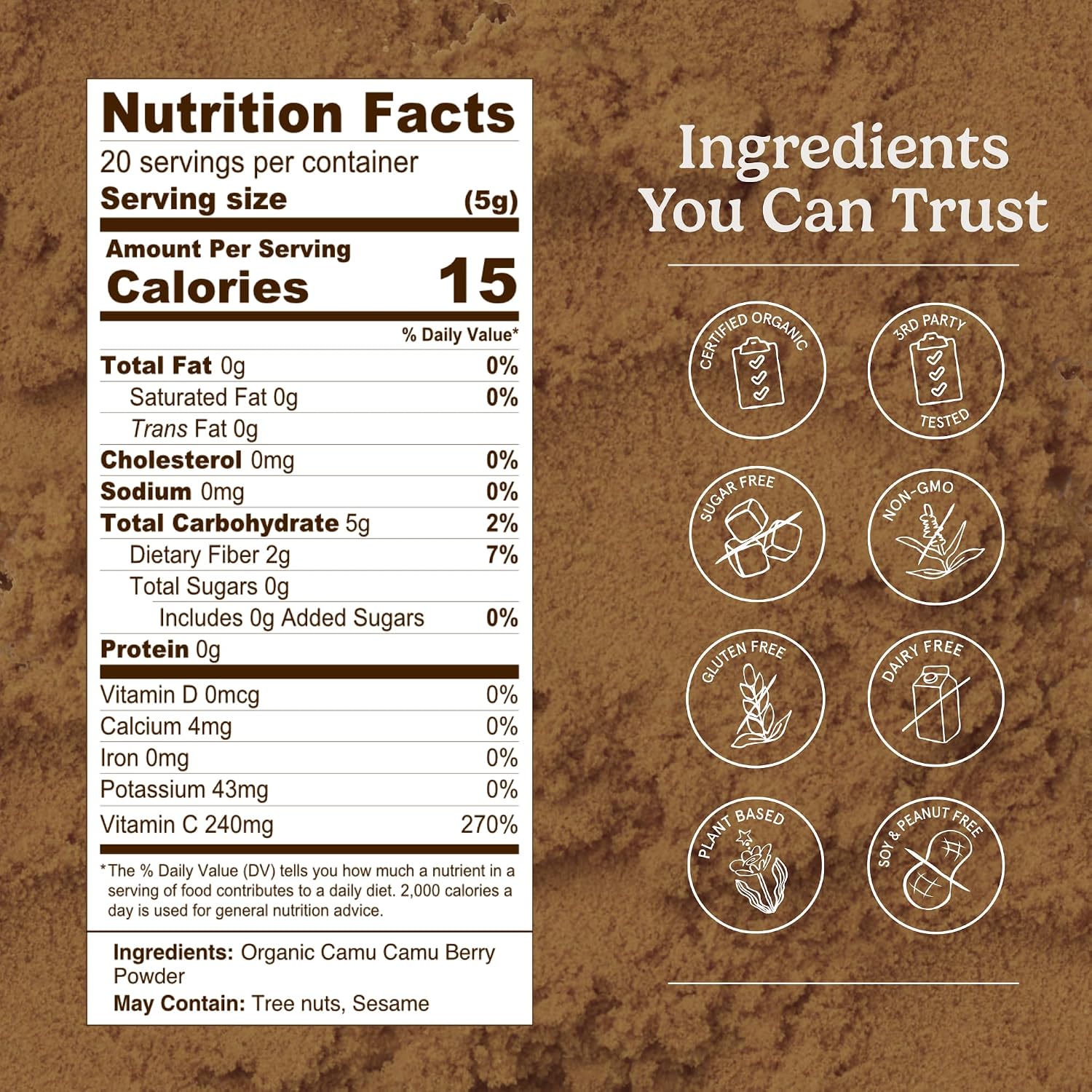 Organic Traditions Camu Camu Powder - Organic Wholefood Vitamin C from Amazon Superfruit, 100g - görsel 2