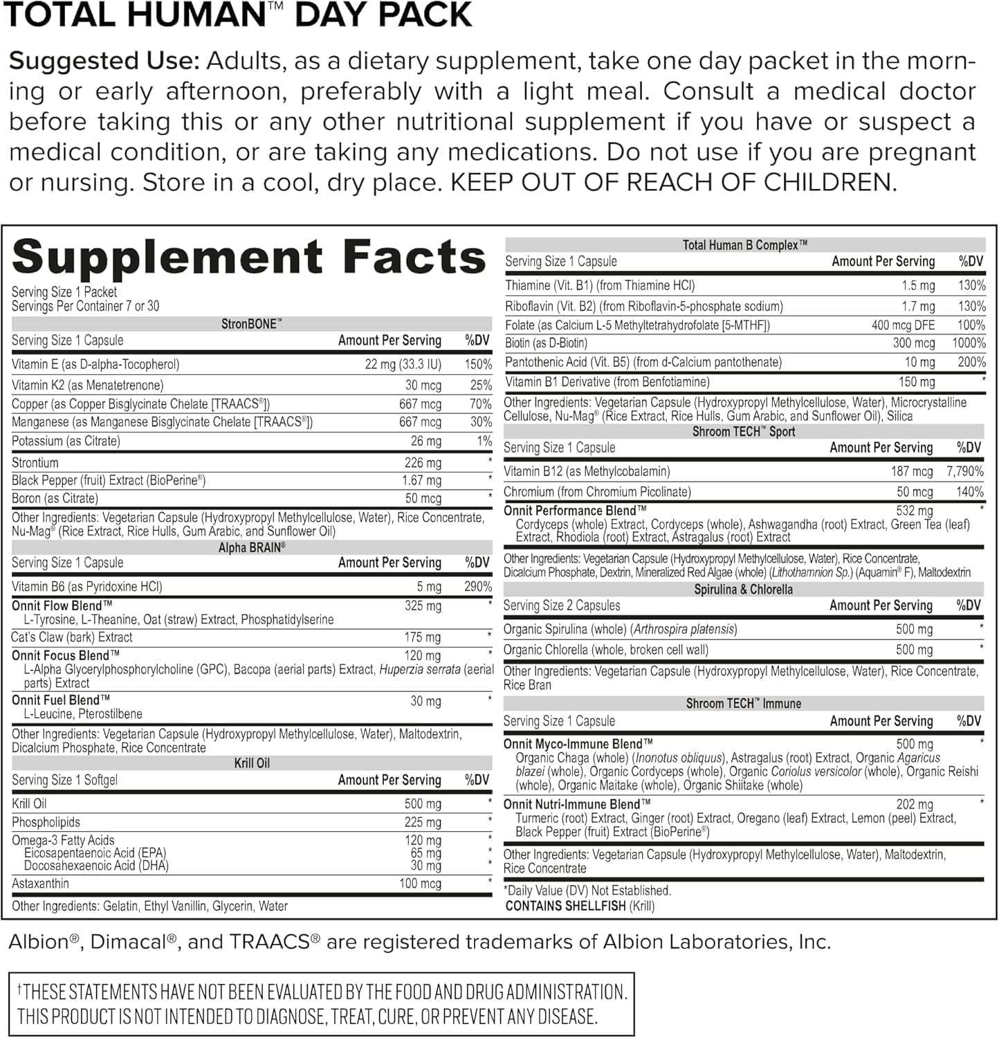 ONNIT Total Human Daily Multivitamin Packs – Day and Night Support for Men and Women, 30-Day Supply - görsel 9