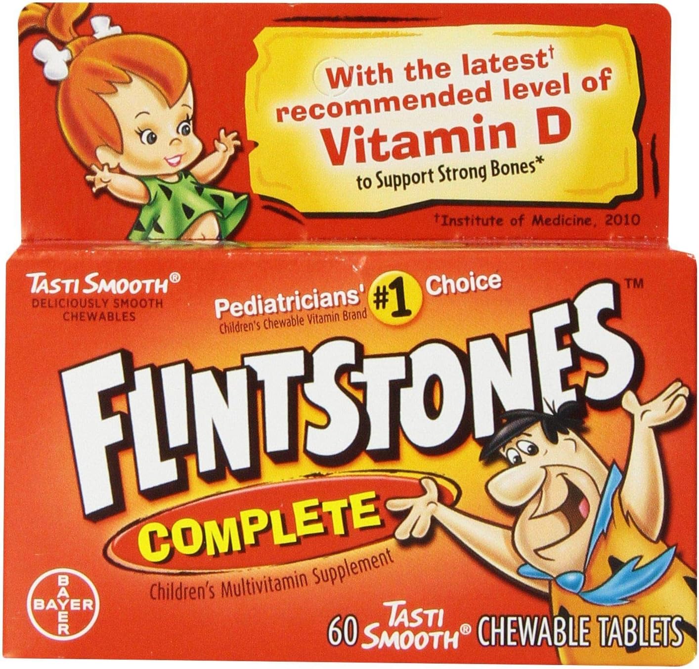 Flintstones Complete Chewable Multivitamin for Kids - 60 Count (Pack of 2) - görsel 1