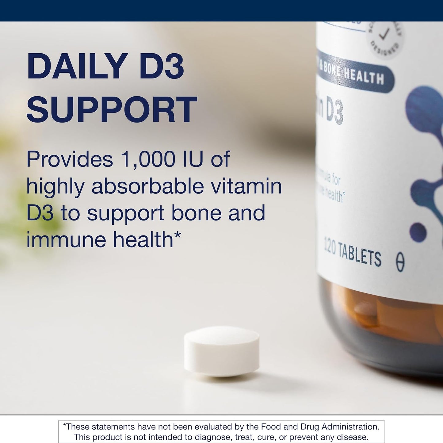 Metagenics Vitamin D3 1000 IU - 120 Tablets - görsel 3