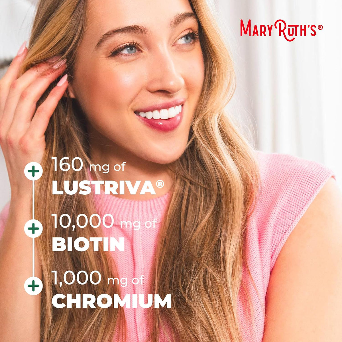 MaryRuth's Liquid Multivitamin + Hair Growth | Clinically Tested for Thicker Hair & Reduced Facial Wrinkles | Biotin 10,000 mcg | Lustriva Hair Growth Supplement | Skin Care | Ages 18+ | 887 ml - görsel 7