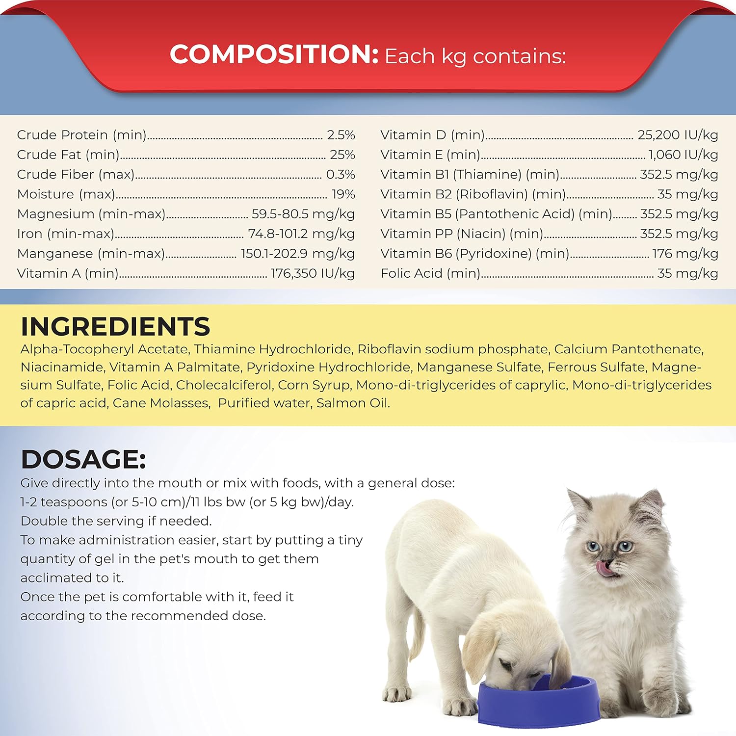 VEMEDIM Premium Nutritional and Vitamin Gel for Dogs and Cats – Multivitamin, 4.2 oz (120 g) - görsel 3