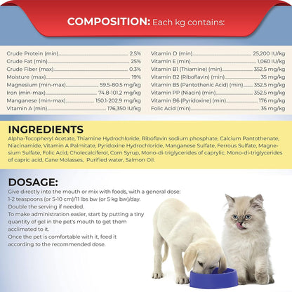 VEMEDIM Premium Nutritional and Vitamin Gel for Dogs and Cats – Multivitamin, 4.2 oz (120 g)
