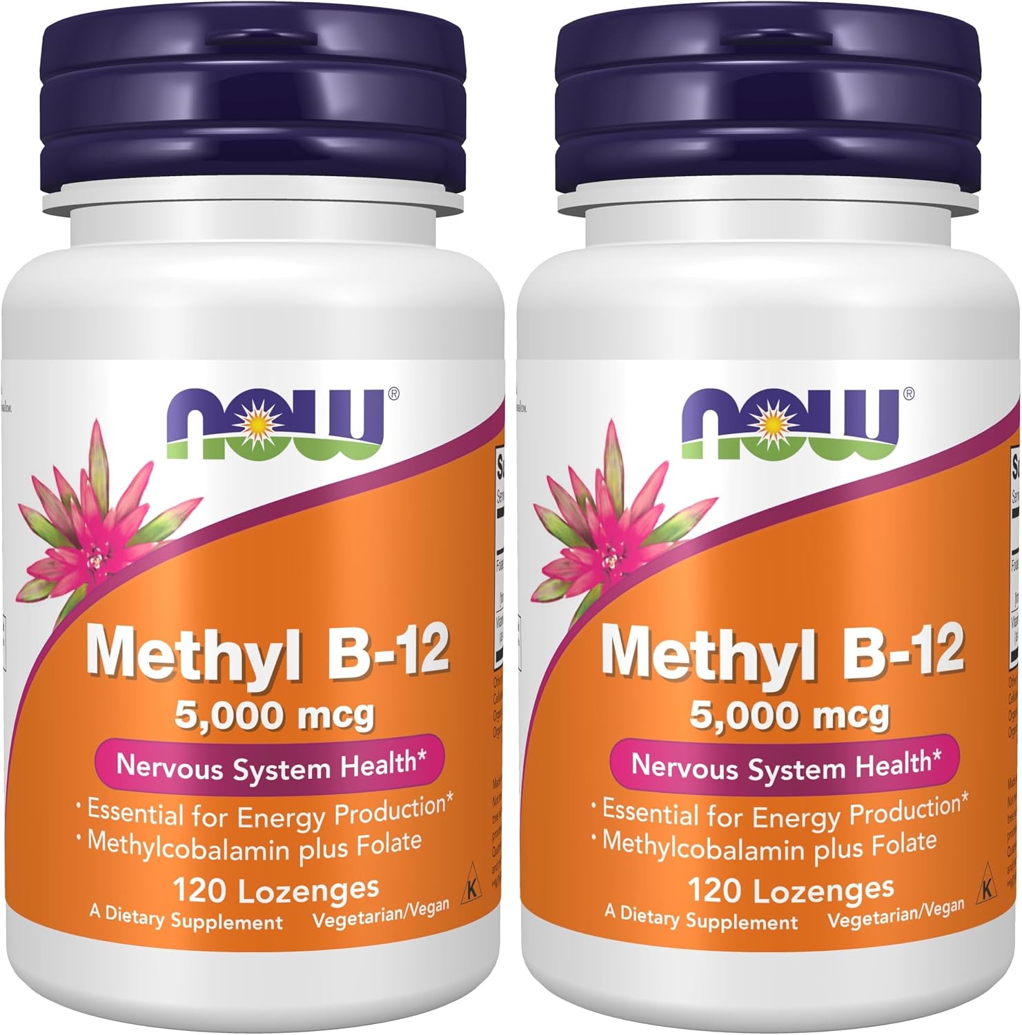 NOW Foods Methyl B-12 (Methylcobalamin) 5,000 µg Lozenges, 120 Count - görsel 10