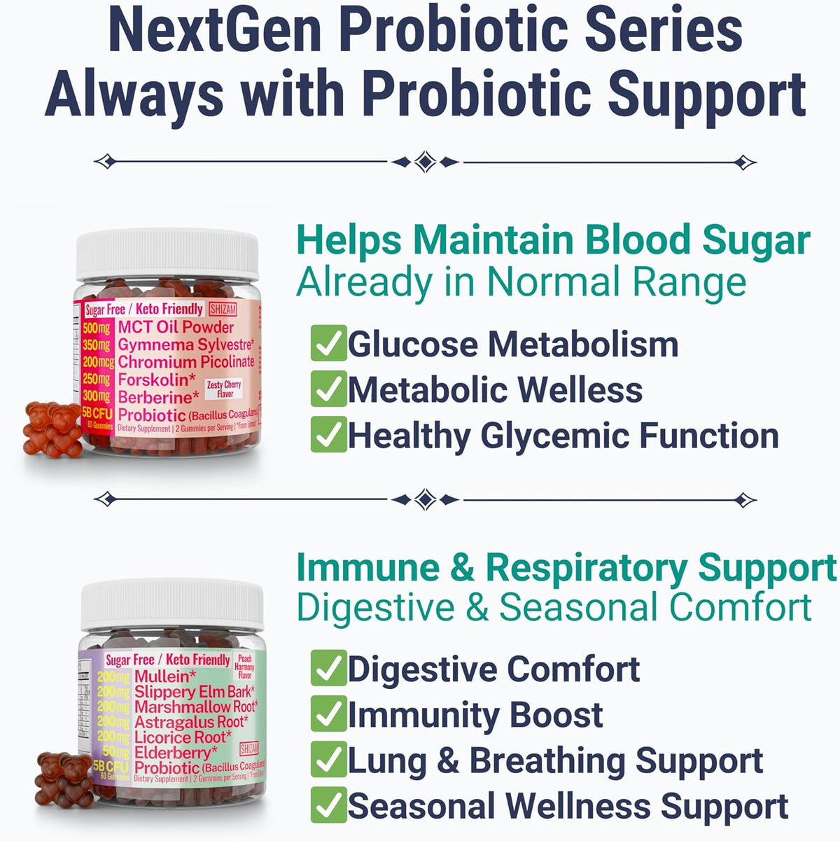 SHIZAM C8 & C10 MCT Oil, Gymnema Sylvestre, Chromium Picolinate, Probiotic & Berberine Gummies - görsel 9