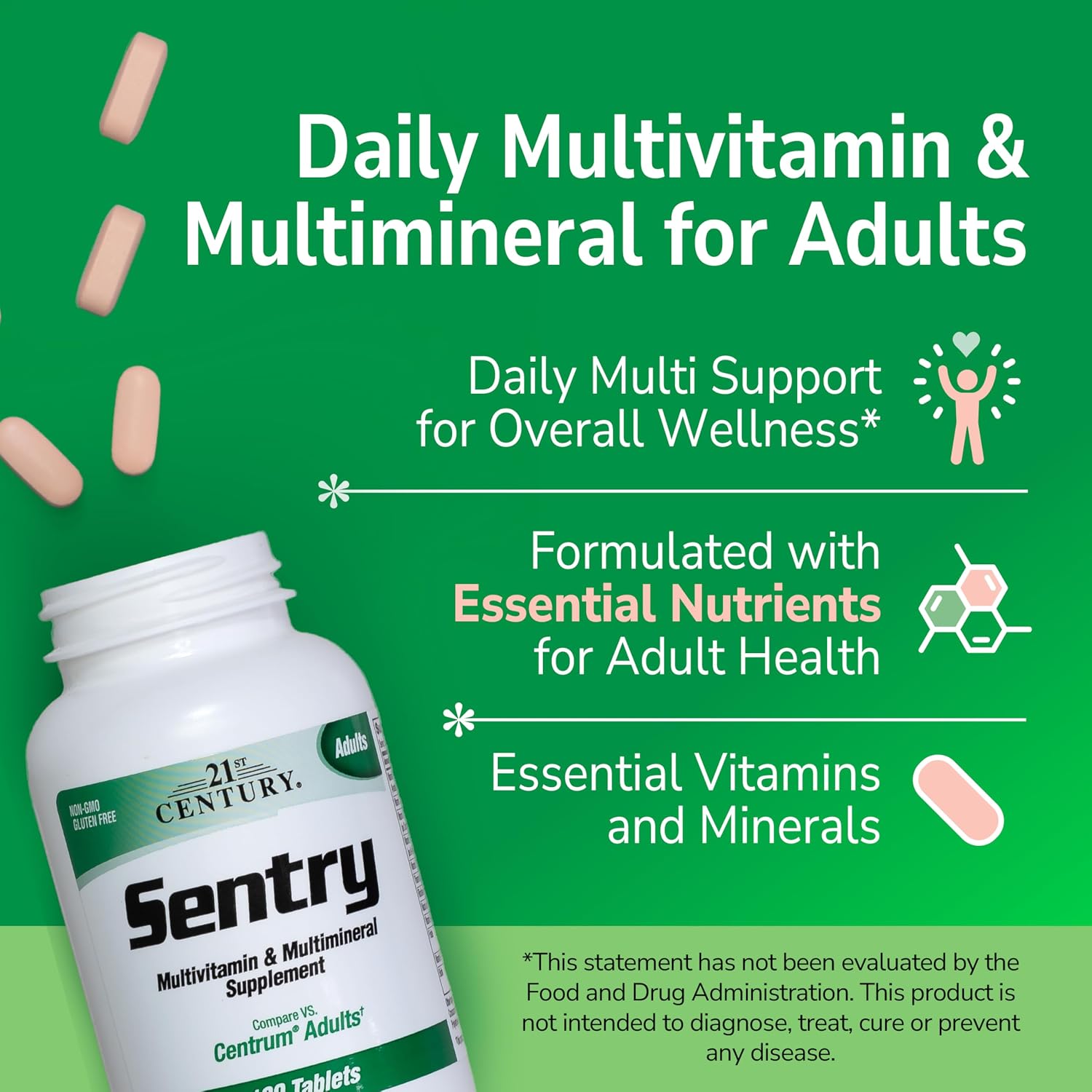 Sentry Adult Multivitamin & Multimineral Supplement, 300 Tablets - görsel 3