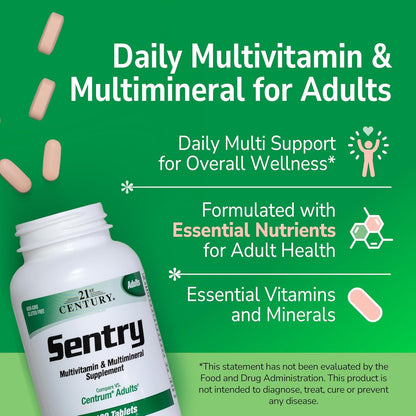 Sentry Adult Multivitamin & Multimineral Supplement, 300 Tablets