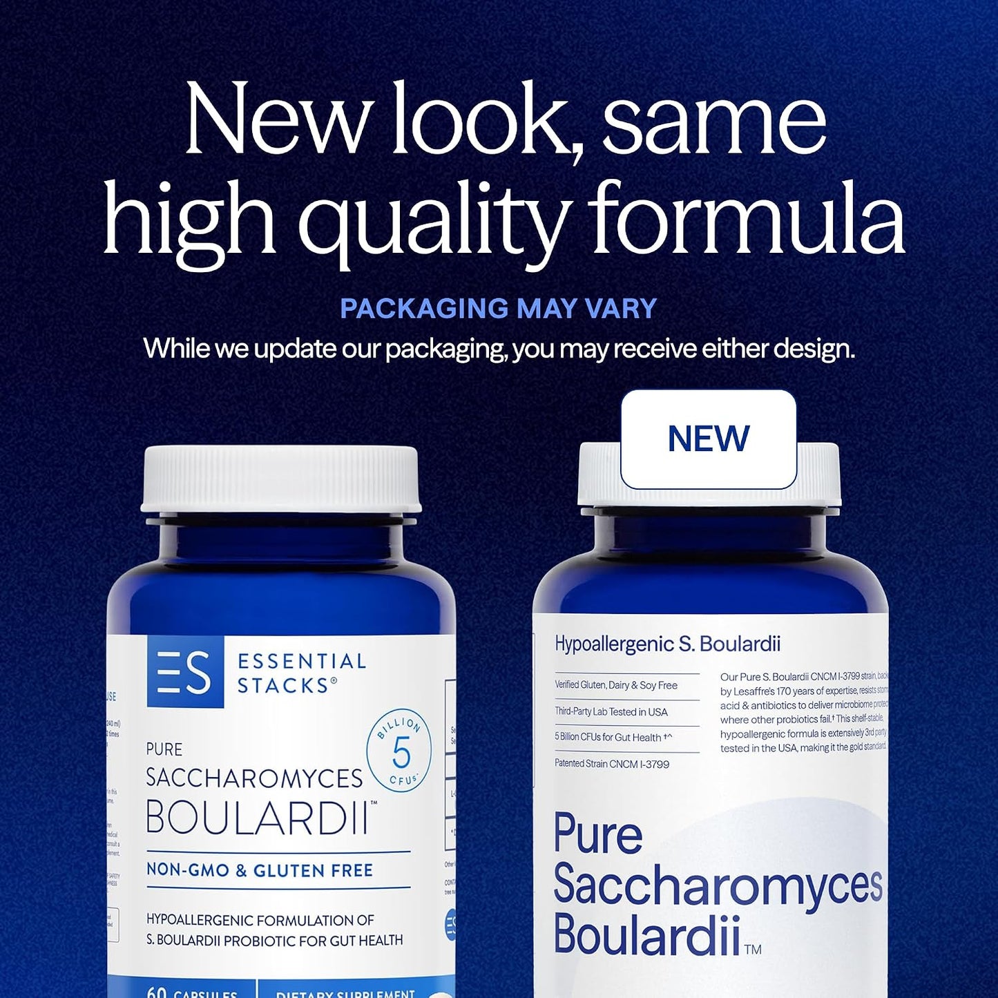 Essential Stacks Saccharomyces Boulardii Probiotics - 5 Billion CFUs for Gut Health (60 Capsules) - görsel 2