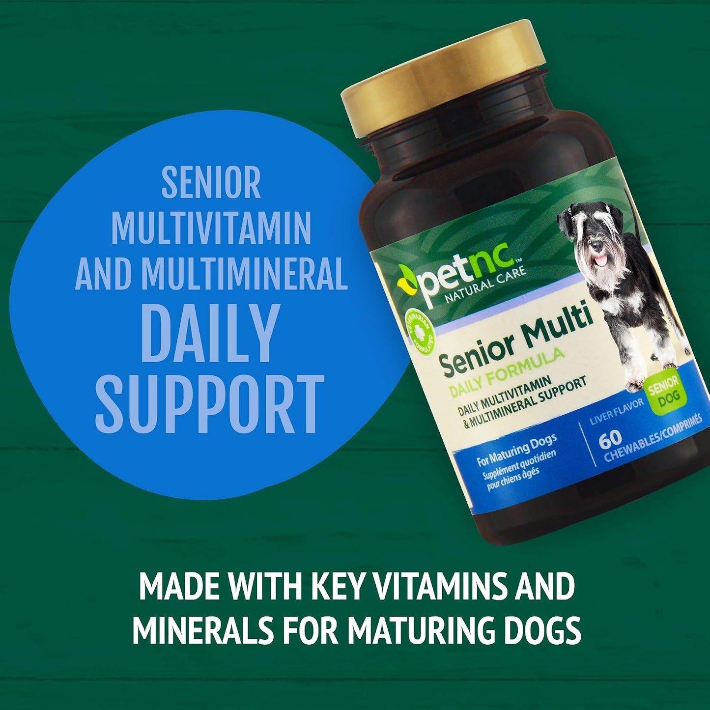 Petnc Senior Multi Chewable Tablets (60) - Daily Multivitamin & Multimineral for Mature Dogs, Liver Flavour - görsel 3