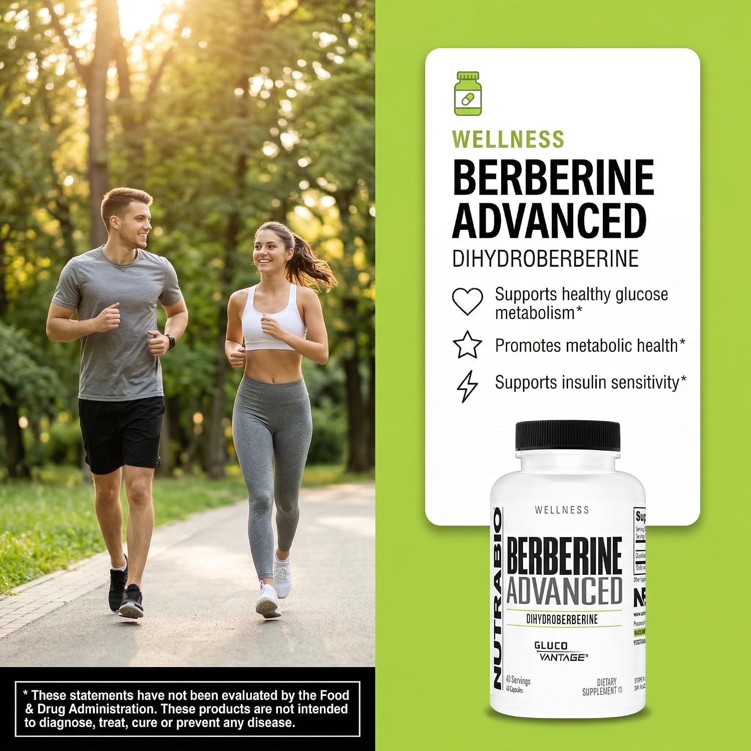 NutraBio Berberine Advanced - Dihydroberberine 200 mg | Carbohydrate Tolerance Support, 60 Capsules - görsel 4