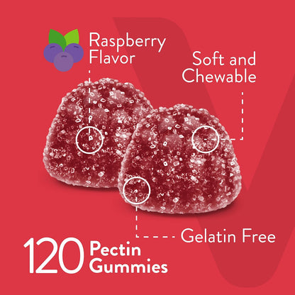 Viteey Vitamin B12 Gummies - 1000mcg - Vegan, Gluten-free, Raspberry Flavour - 120 Count