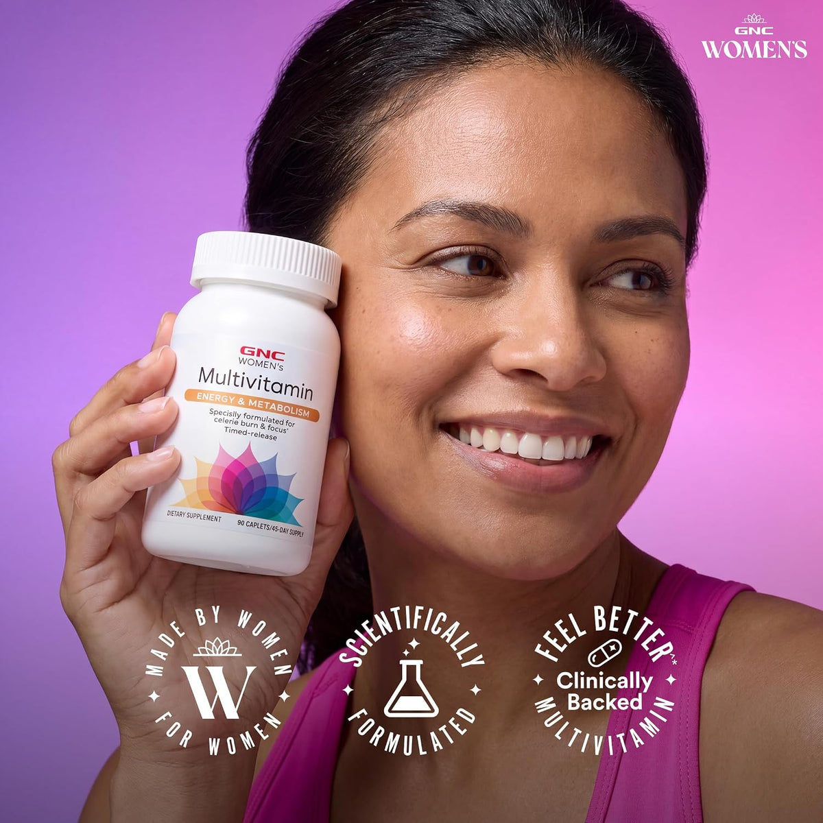 GNC Women’s Energy and Metabolism Multivitamin - 90 Caplets - görsel 6