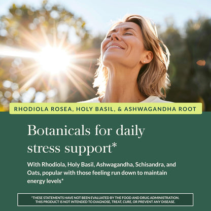 Gaia Herbs Stress Response - Adaptogen Blend with Rhodiola, Holy Basil & Ashwagandha - 30 Vegan Liquid Phyto-Caps