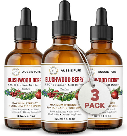 Blushwood Berry EBC-46 Maximum Strength Immune and Cell Support Tincture – Three 120ml Bottles
