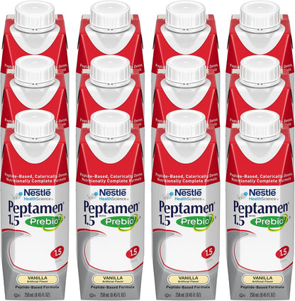 Nestlé Peptamen Oral Nutritional Supplement, Vanilla, 250 ml, 24 Pack